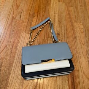 Michael Kors Blue and White Women's Bag